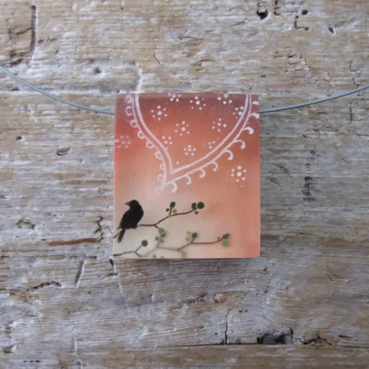 Sunrise Song Painted Necklace