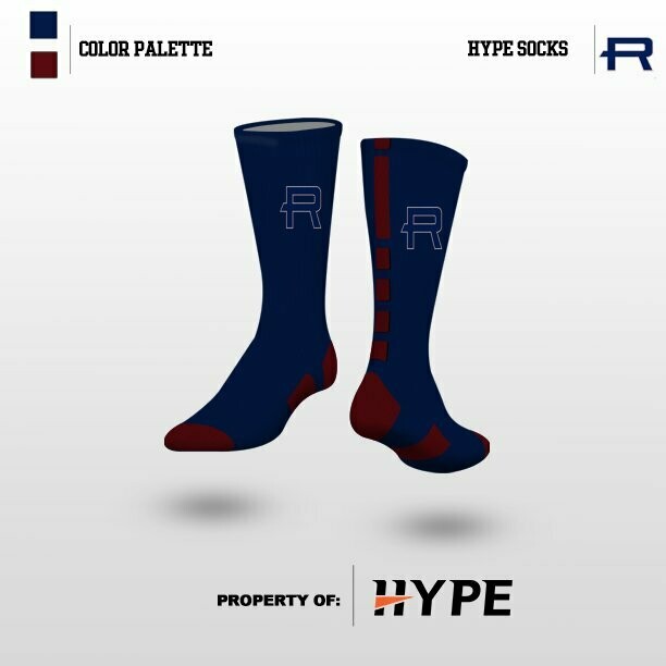 Custom Rebels Socks, Colour: Navy