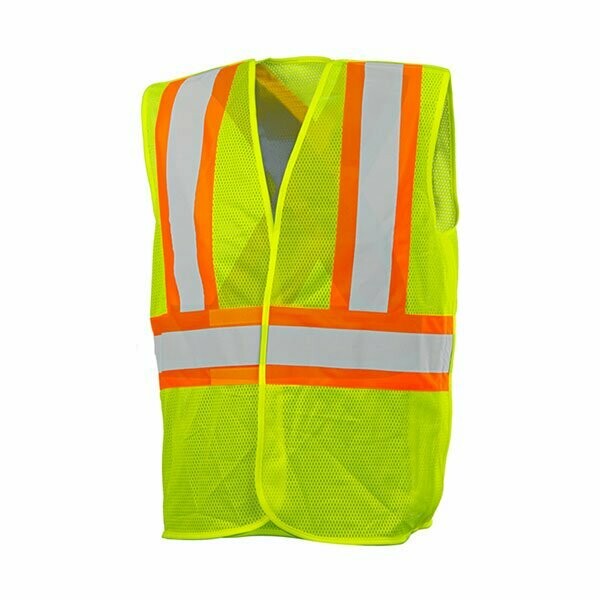 Mesh Traffic Vest, No Pockets, Colour: Lime Green