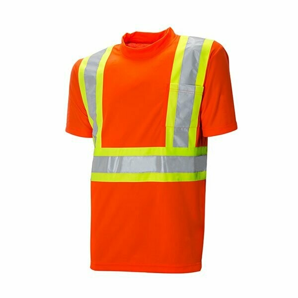 Polyester Traffic T-Shirt, Colour: Orange