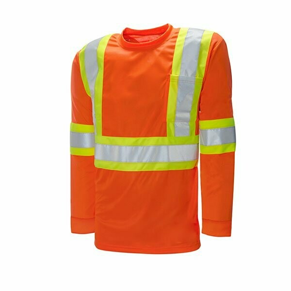 Long Sleeve Cotton Traffic T-Shirt, Colour: Orange