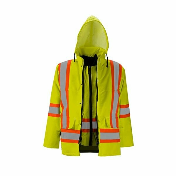 6-in-1 Winter Traffic Parka, Colour: Lime Green