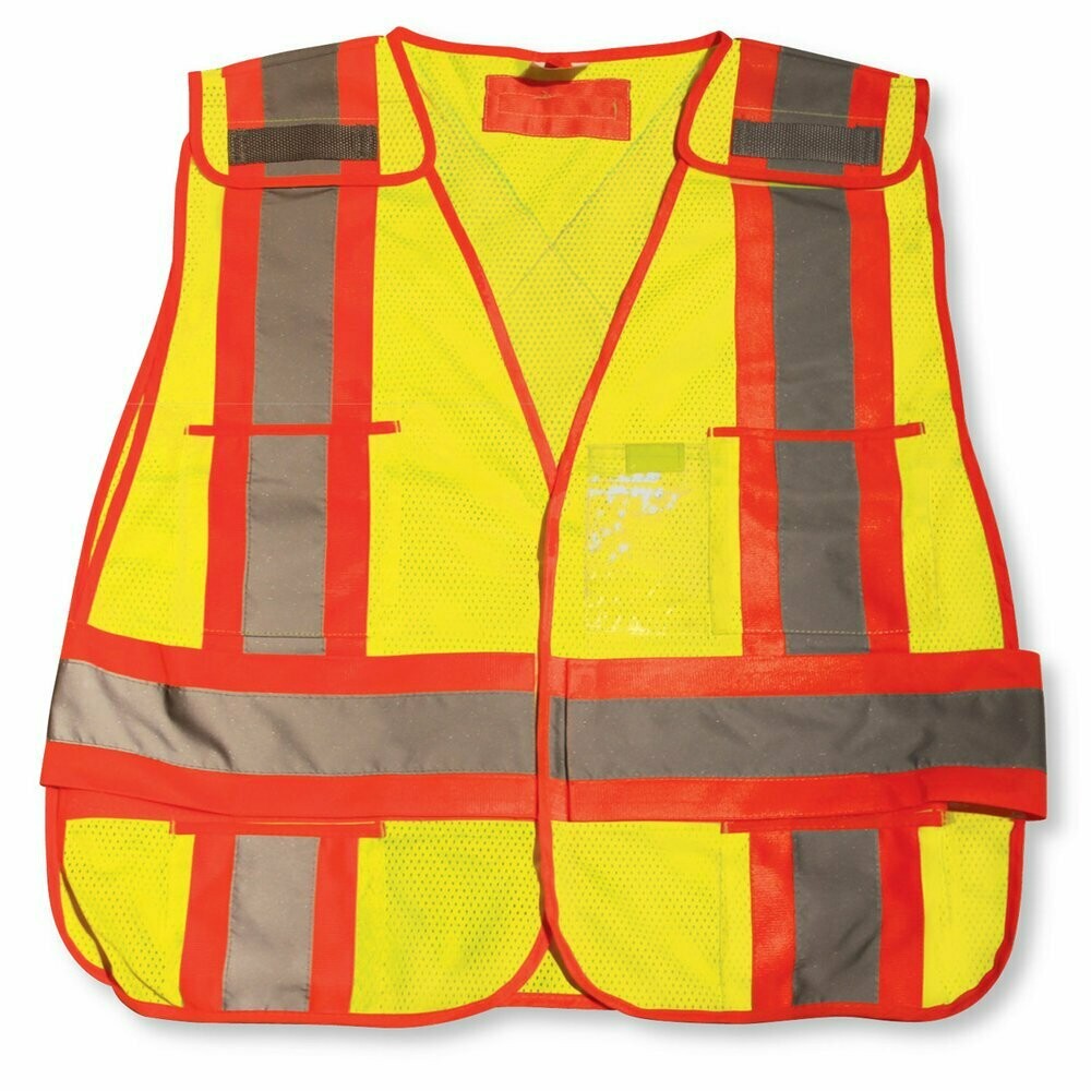 Polyester Soft Mesh Safety Vest, Colour: Lime Green