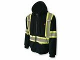 100% Polyester Heated Hoodie, Colour: Black