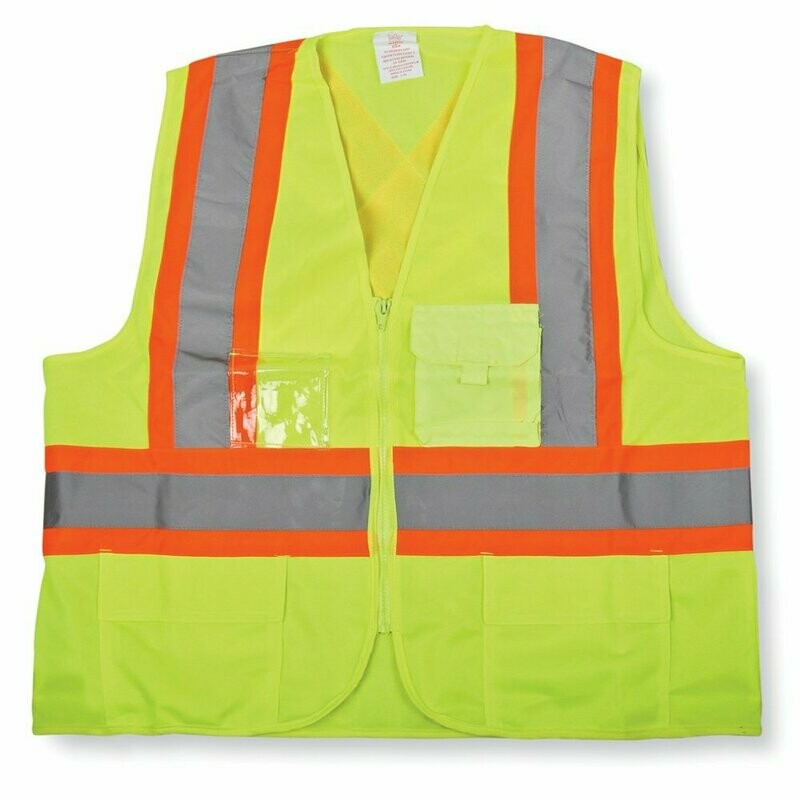 100% Polyester Zipper Safety Vest