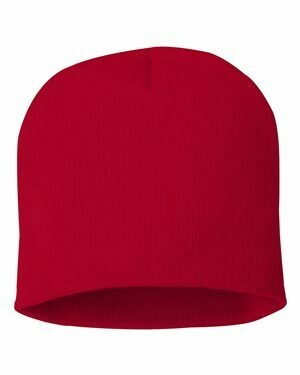 Sportsman 8" Knit Beanie, Colour: Red
