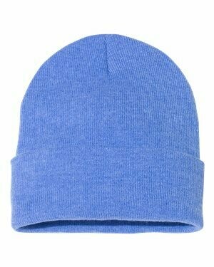 Sportsman 12" Solid Knit Beanie, Colour: Heather Royal