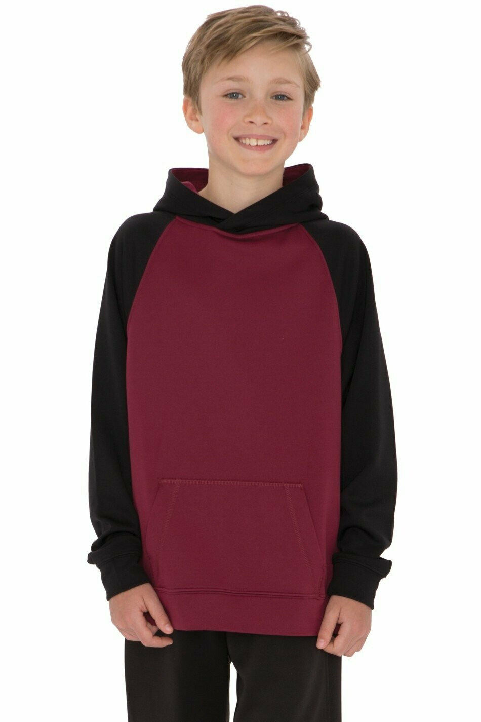 ATC Game Day Fleece Two Tone Hooded Sweatshirt, Colour: Maroon/Black