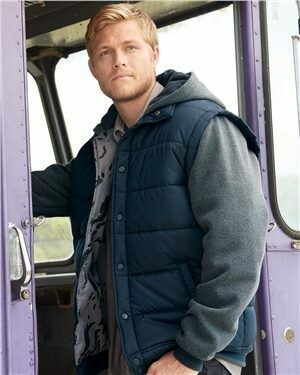 Burnside Nylon Vest with Fleece Sleeves