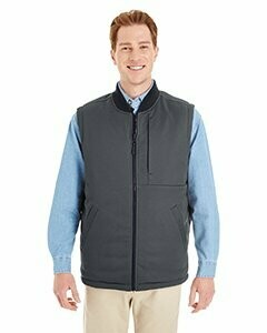 Harriton Dockside Interactive Reversible Freezer Vest, Colour: Black/Dark Charcoal