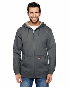 Dickies Gram Sherpa-Lined Fleece Hooded Jacket, Colour: Dark Heather