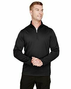 Harriton Advantage Snag Protection Plus IL Quarter-Zip, Colour: Black