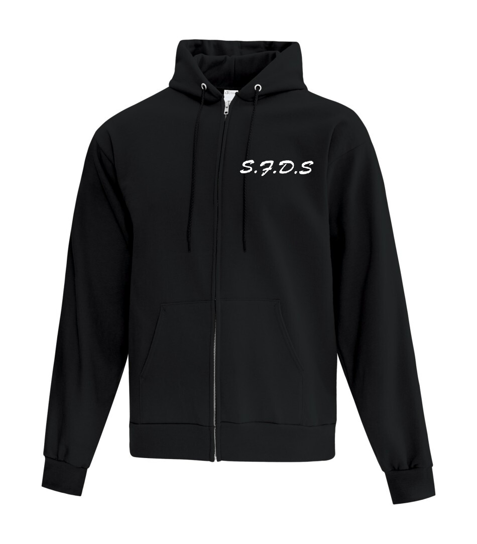 Zip Up Hoodie, Colours: Black