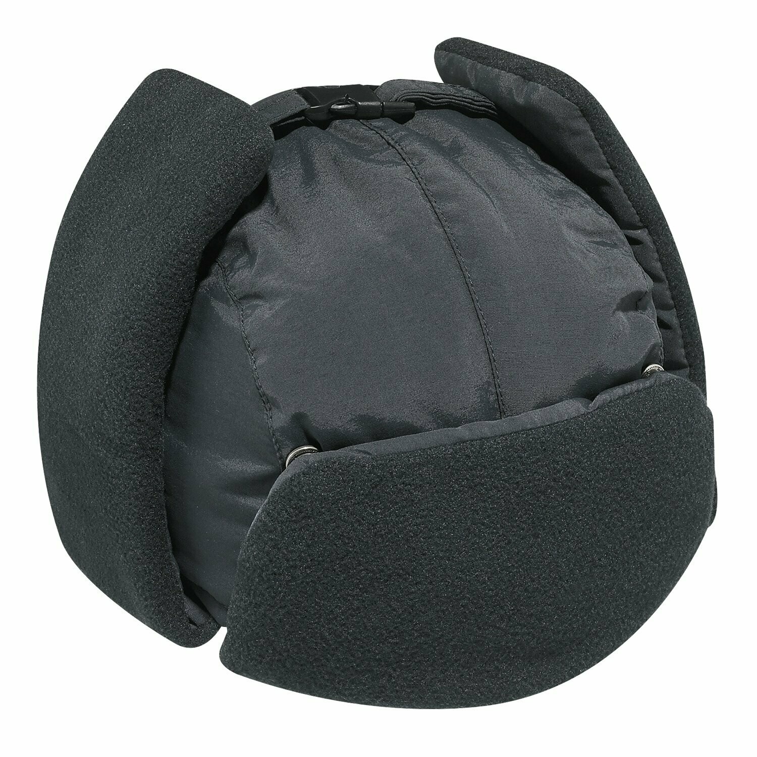 Nylon / Polyester Micro Fleece Earflaps, Colours: Black