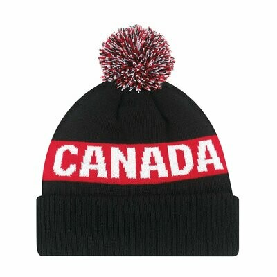 Acrylic Cuff Toque (Canada, Pom Pom 8cm)