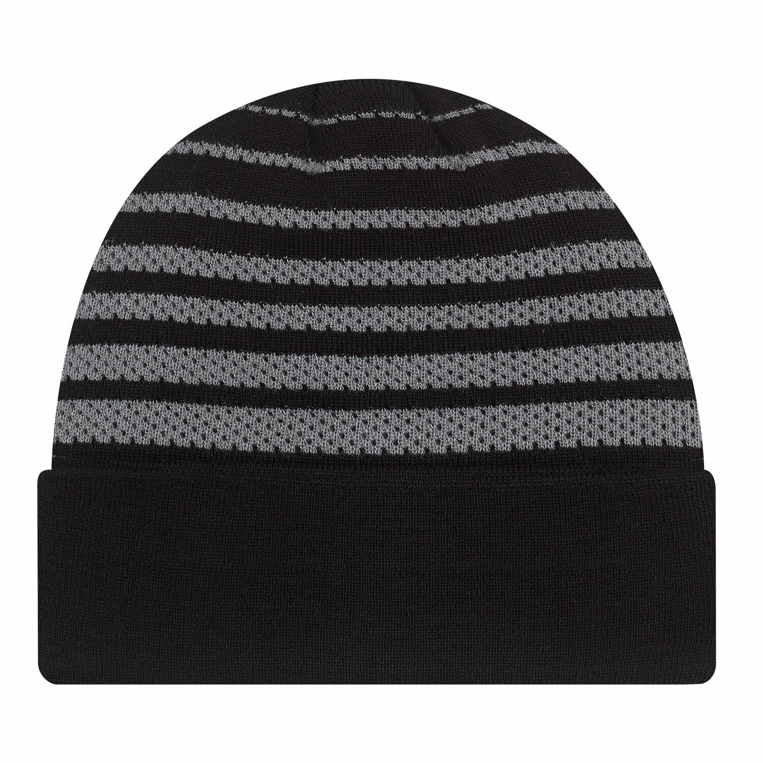 Acrylic Cuff Toque, Colours: Black/Granite