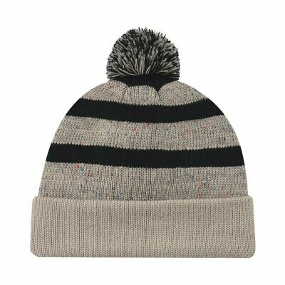 Acrylic Cuff Toque (Pom Pom 8cm)