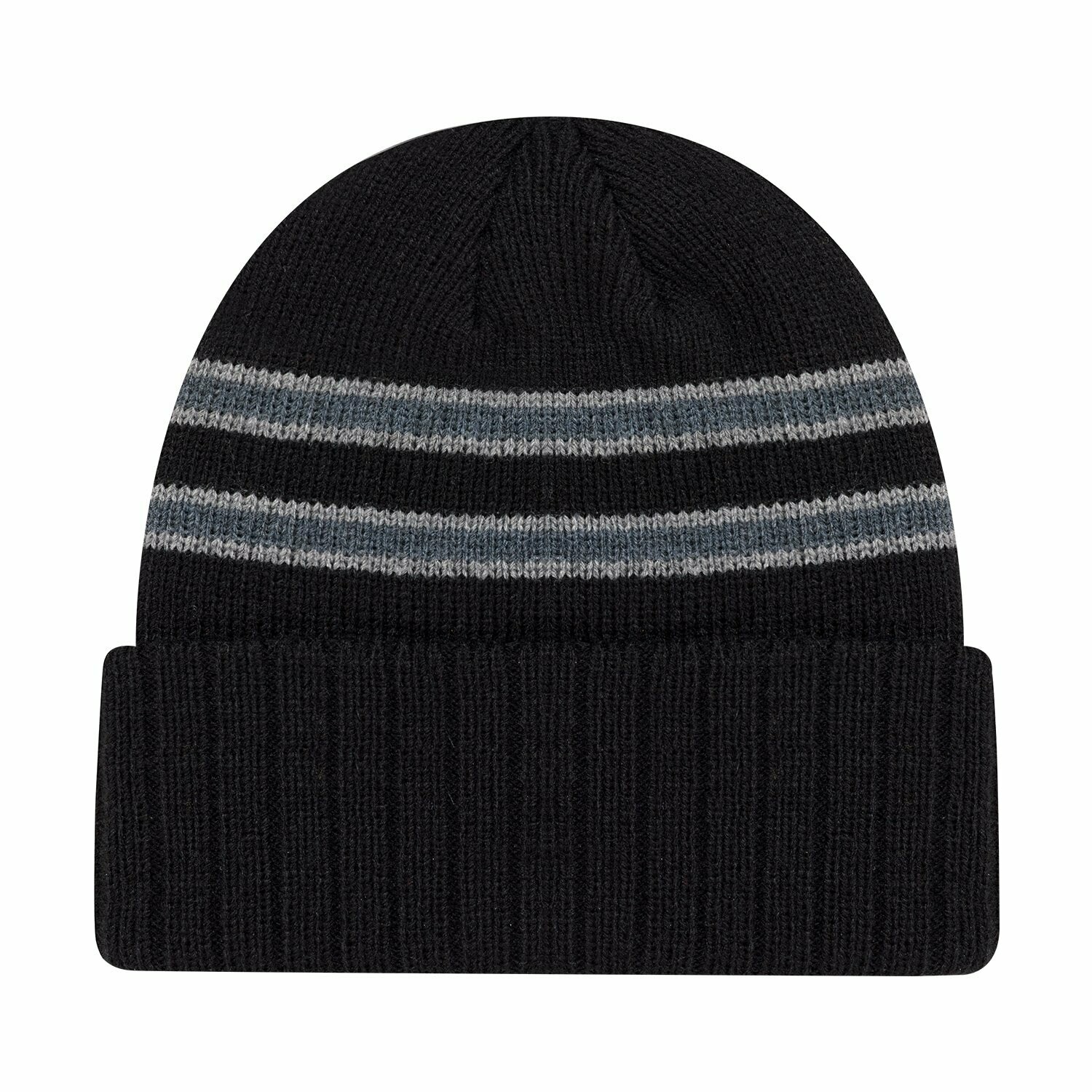 Acrylic Cuff Toque, Colours: Black/Charcoal/Slate