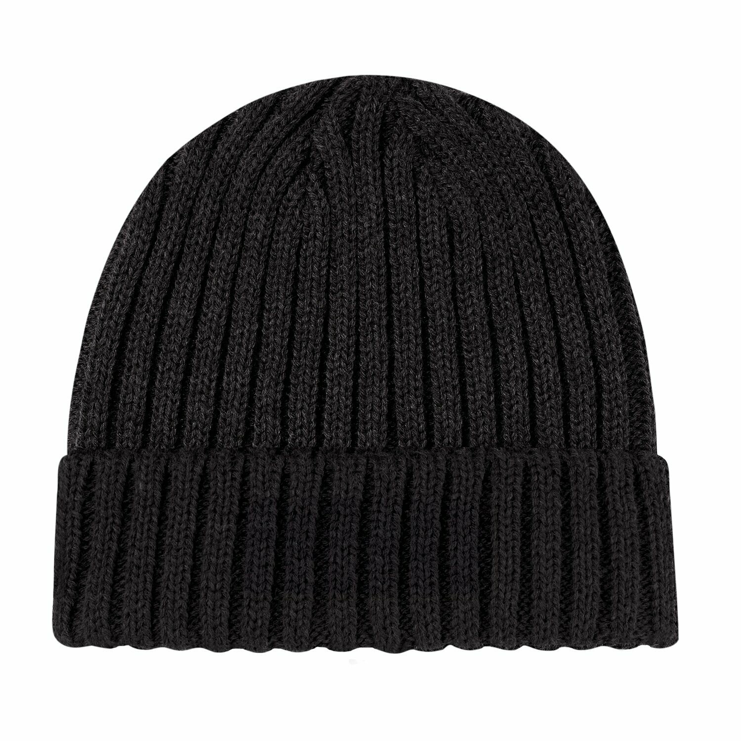 Acrylic Cuff Toque, Colours: Black