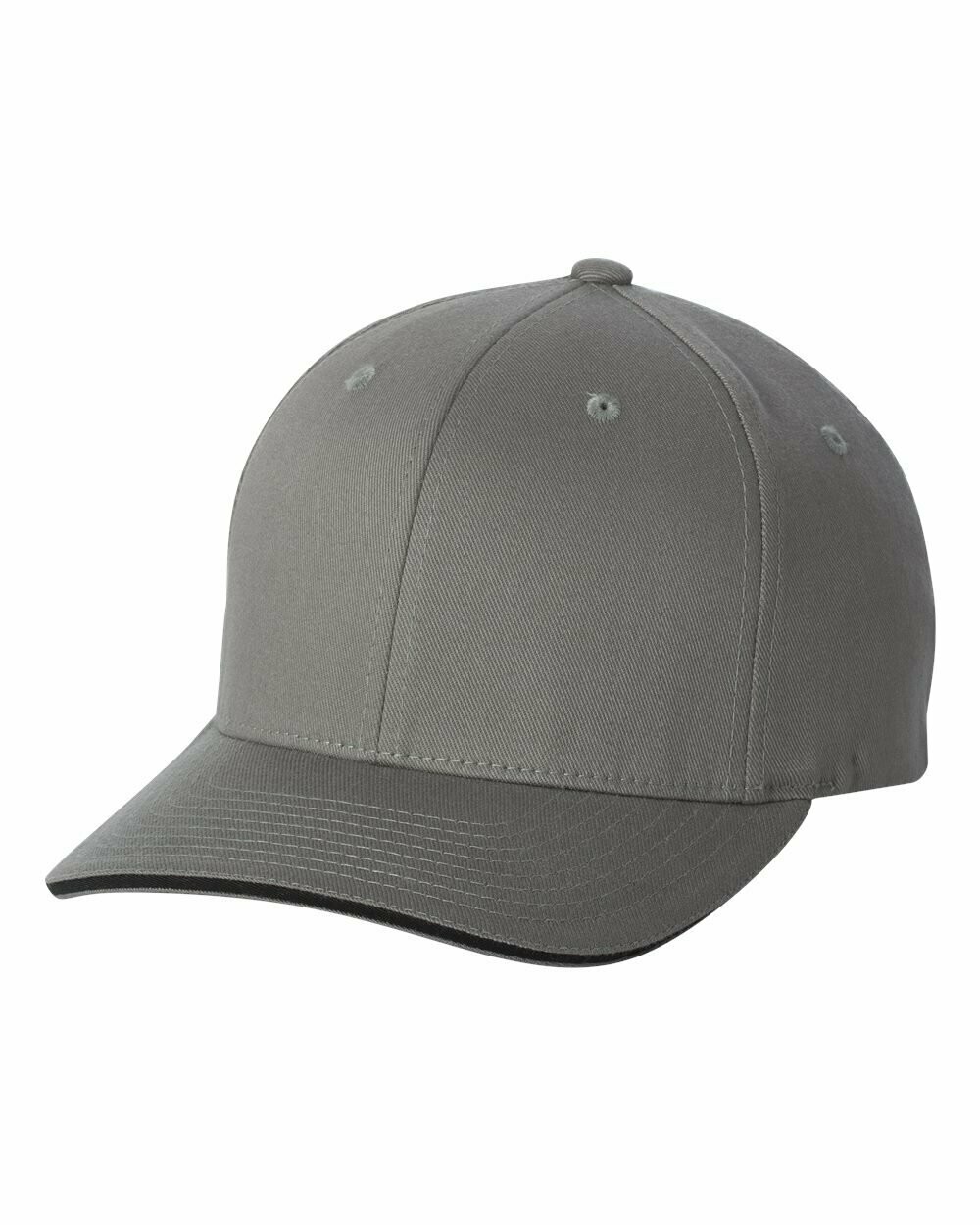 Sandwich Visor Twill Cap, Colours: Grey and Black