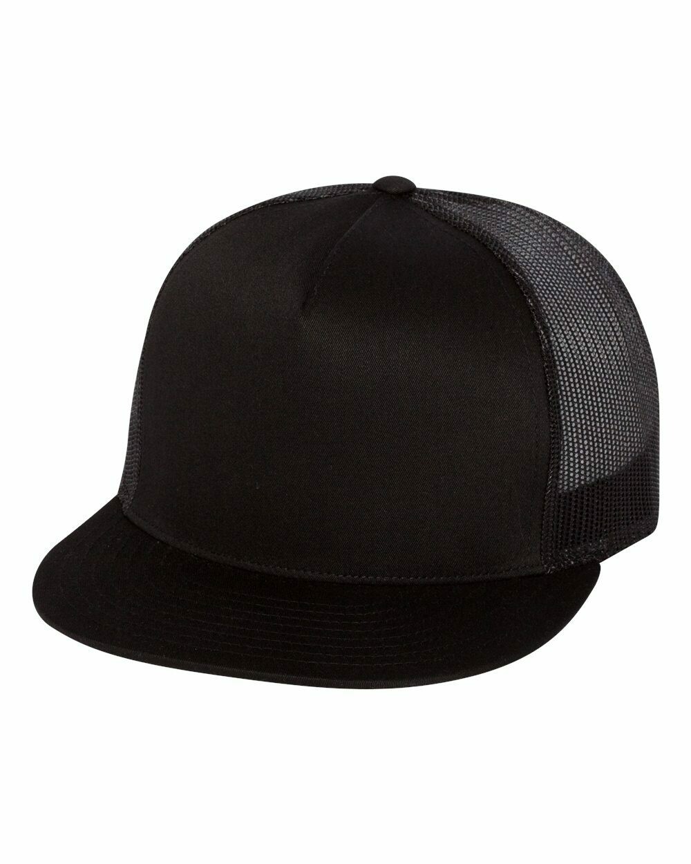 Flat Bill Trucker Cap, Colours: Black