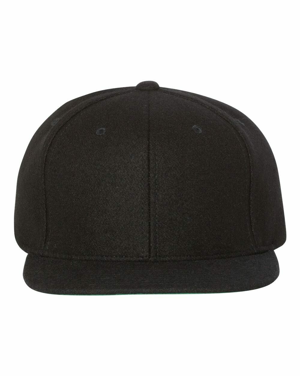 Melton Wool Blend Snapback Cap, Colours: Black