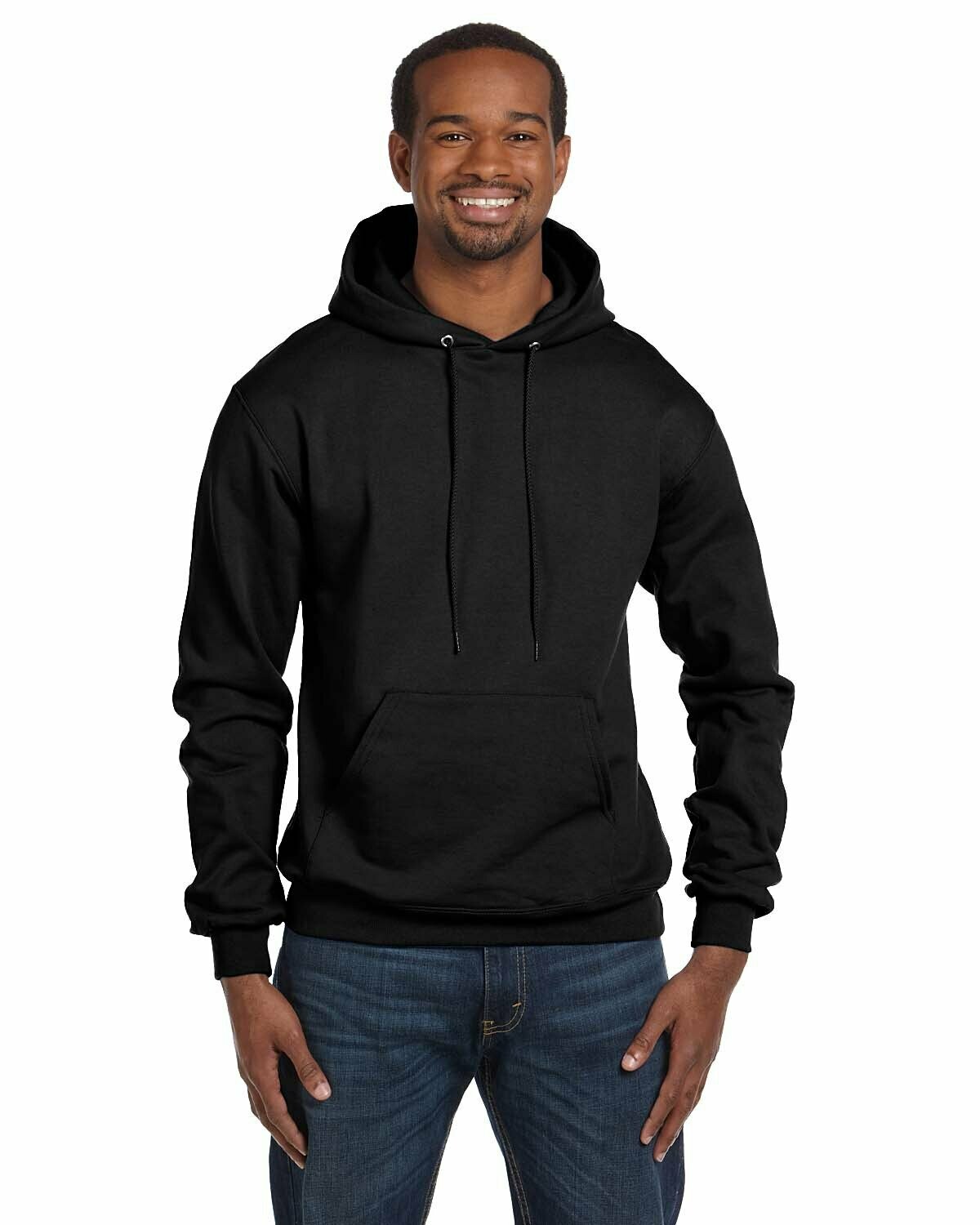 Adult Double Dry Eco® Pullover Hooded Sweatshirt, Colours: Black