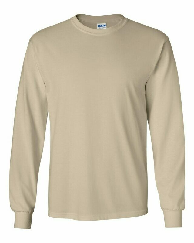 Ultra Cotton® Long Sleeve T-Shirt, Colours: Sand