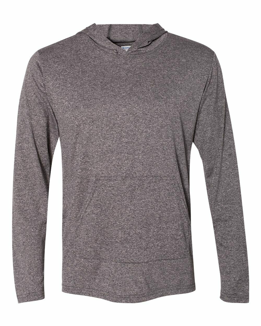 Performance® Hooded Long Sleeve T-Shirt, Colours: Heather Sport Black