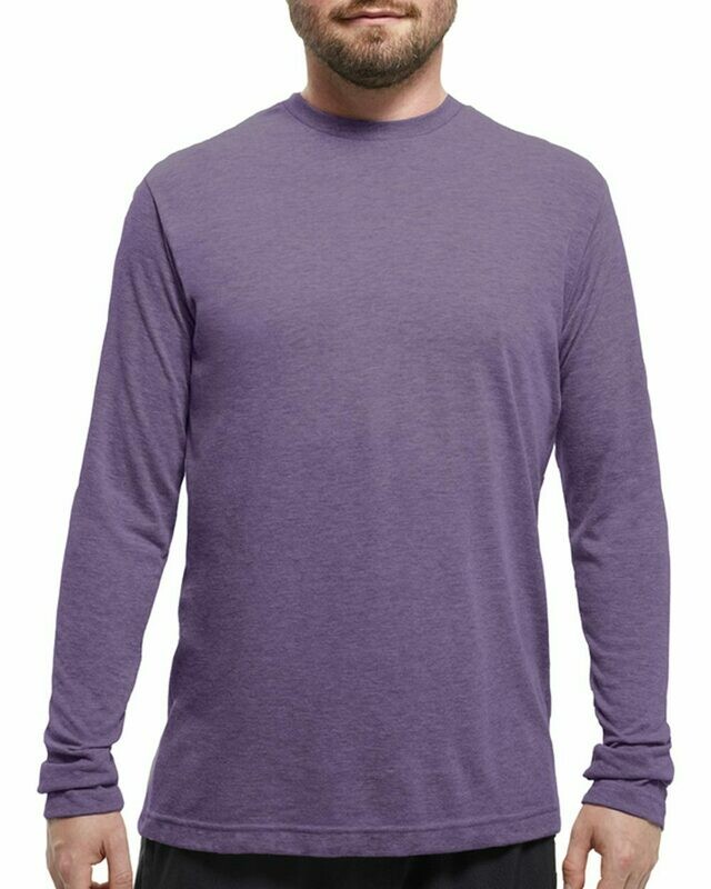 Poly-Blend Long Sleeve T-Shirt, Colours: Heather Purple