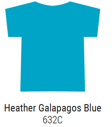 Triblend V-Neck T-Shirt, Colours: Heather Galapagos Blue