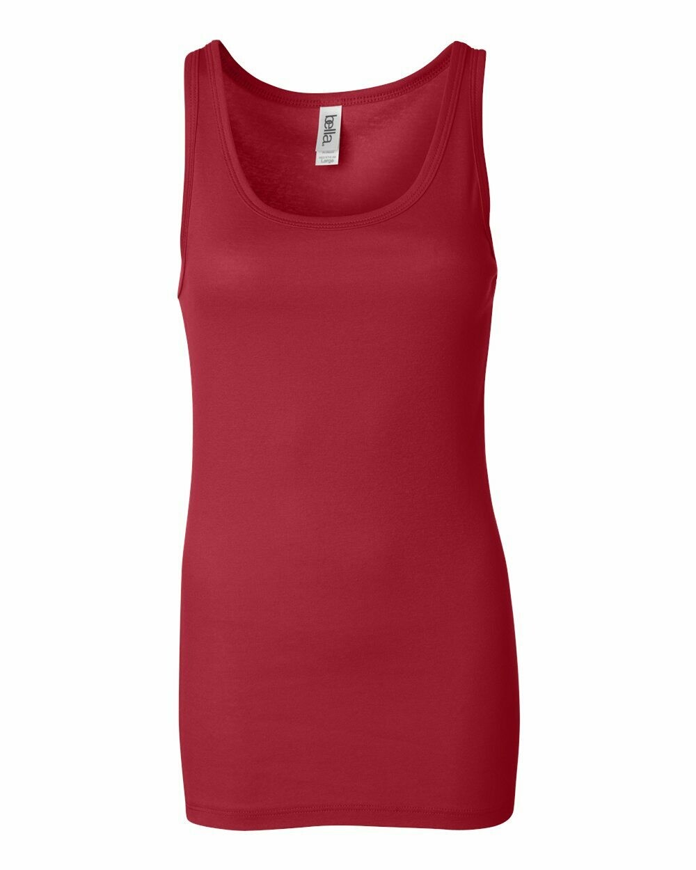 Women's Sheer Mini Rib Tank, Colours: Red