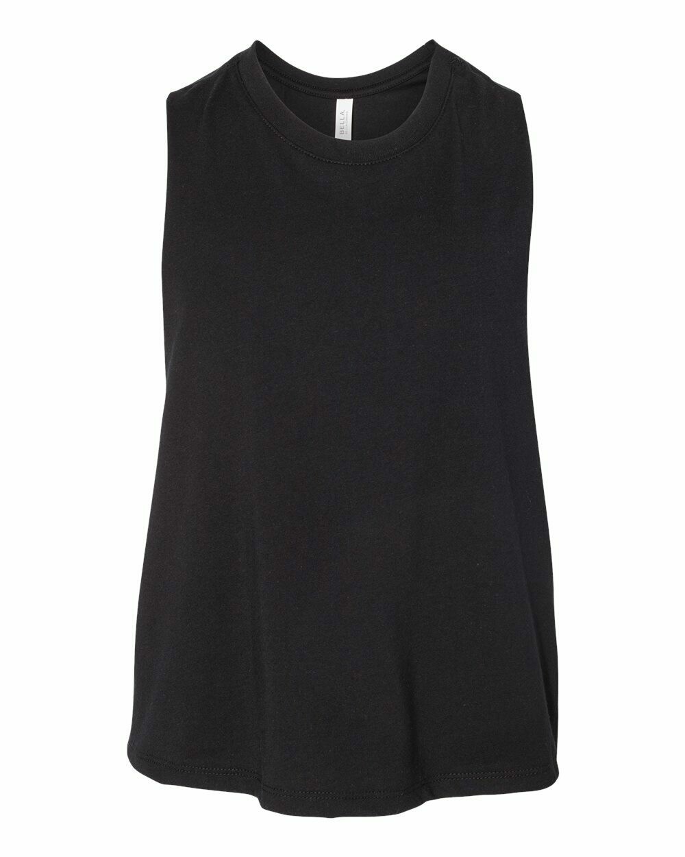 Women's Racerback Cropped Tank, Colours: Black