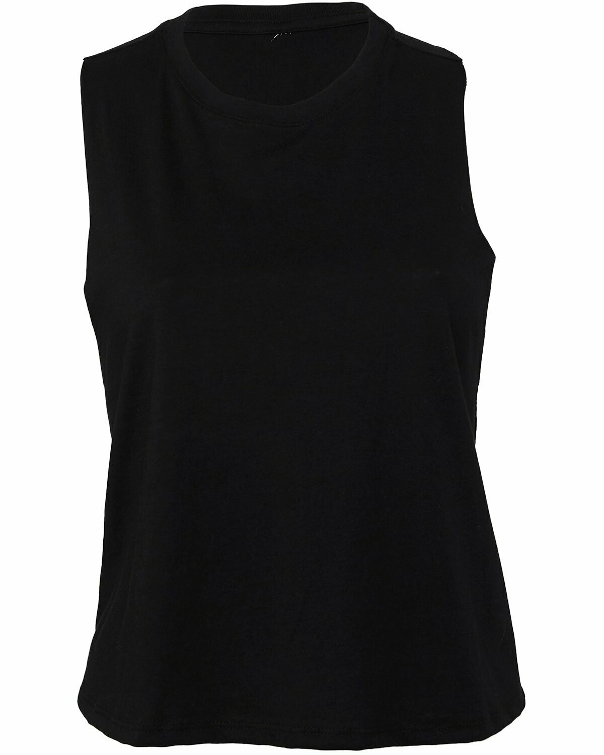 Ladies' Racerback Cropped Tank, Colours: Black