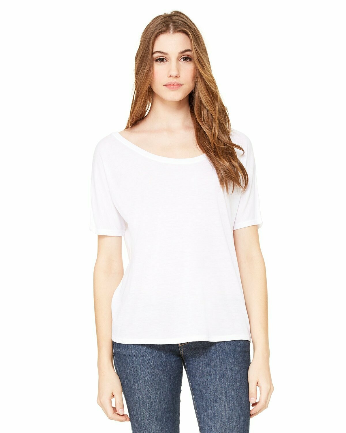 Ladies' Slouchy T-Shirt, Colours: White