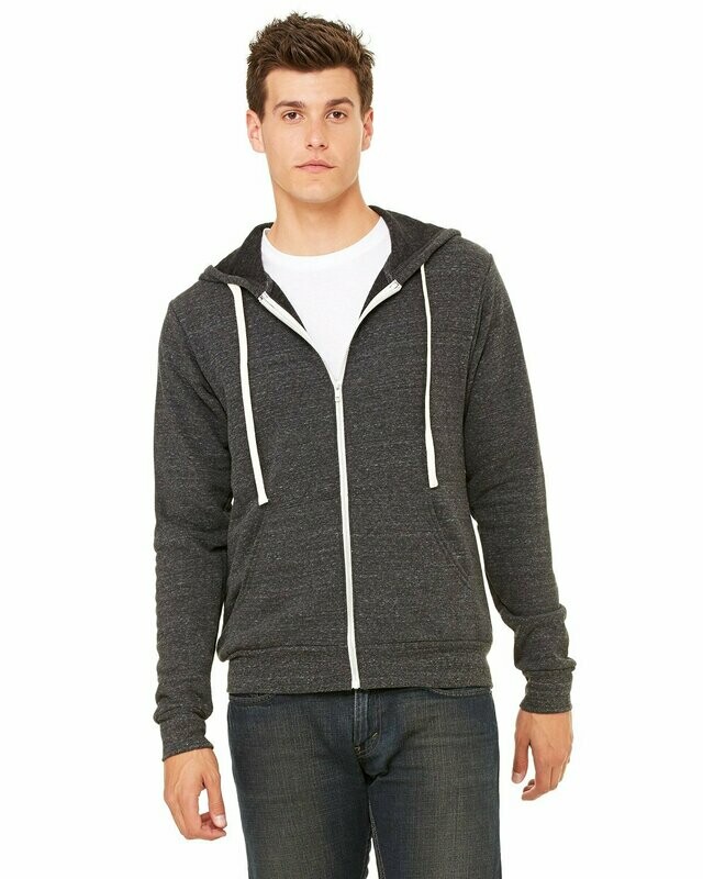 Unisex Triblend Sponge Fleece Full-Zip Hoodie
