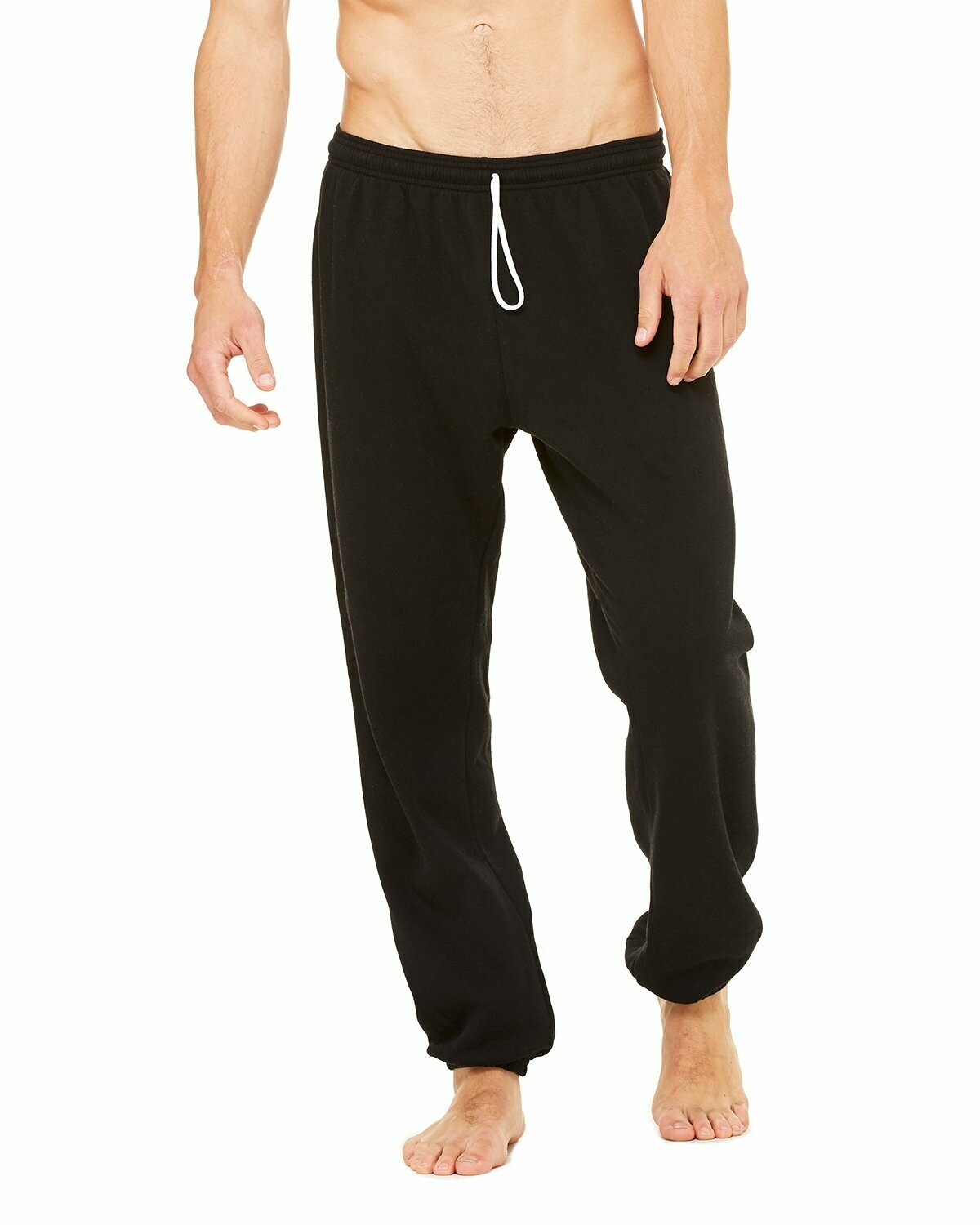 Unisex Sponge Fleece Long Scrunch Pant, Colours: Black