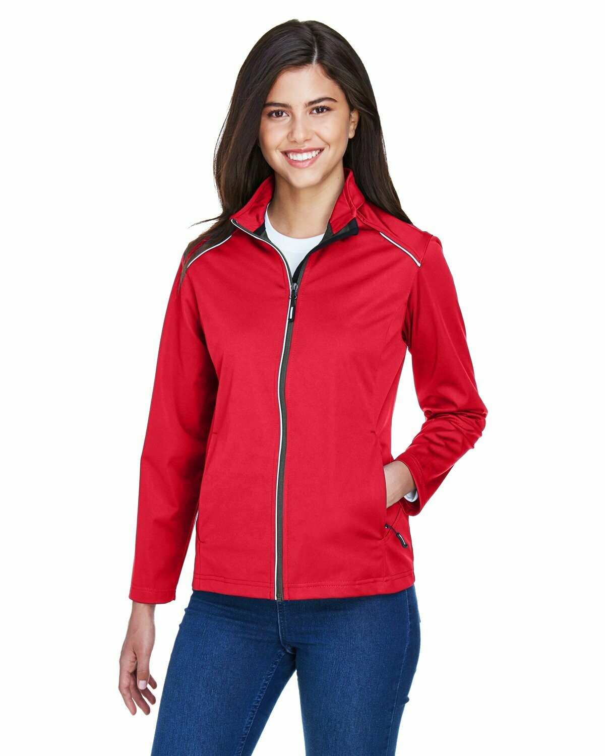 Ladies' Techno Lite Three-Layer Knit Tech-Shell, Colours: Red