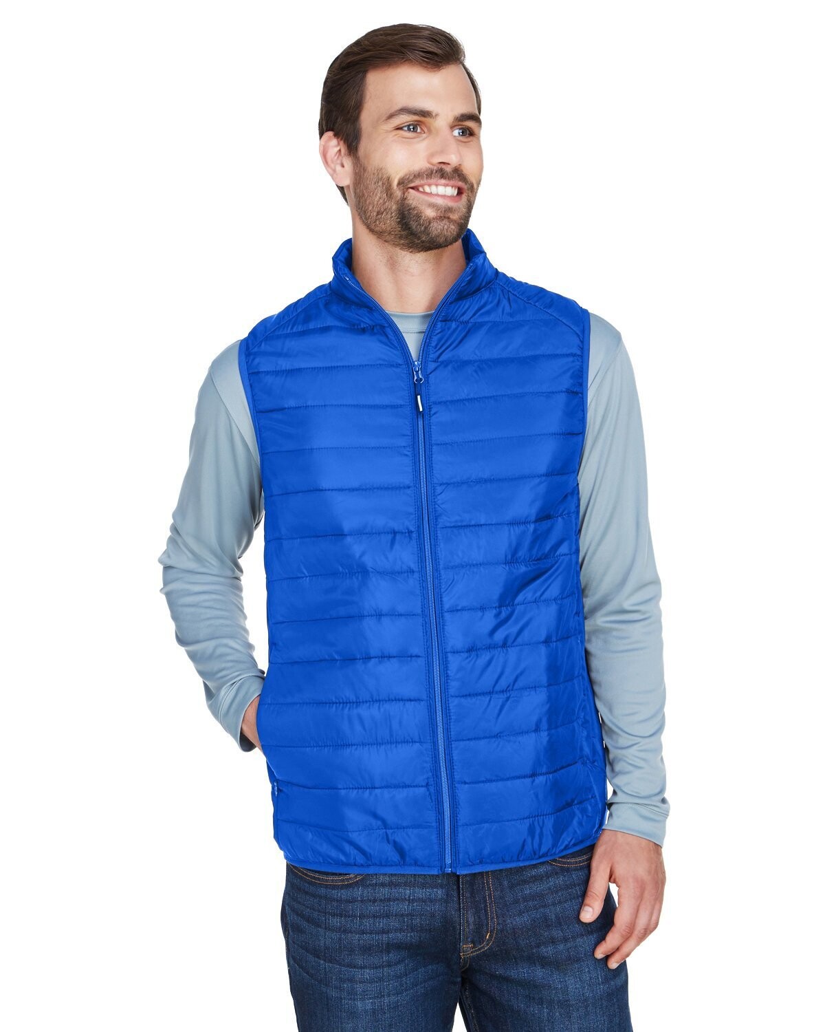 Men's Prevail Packable Puffer Vest, Colours: Royal
