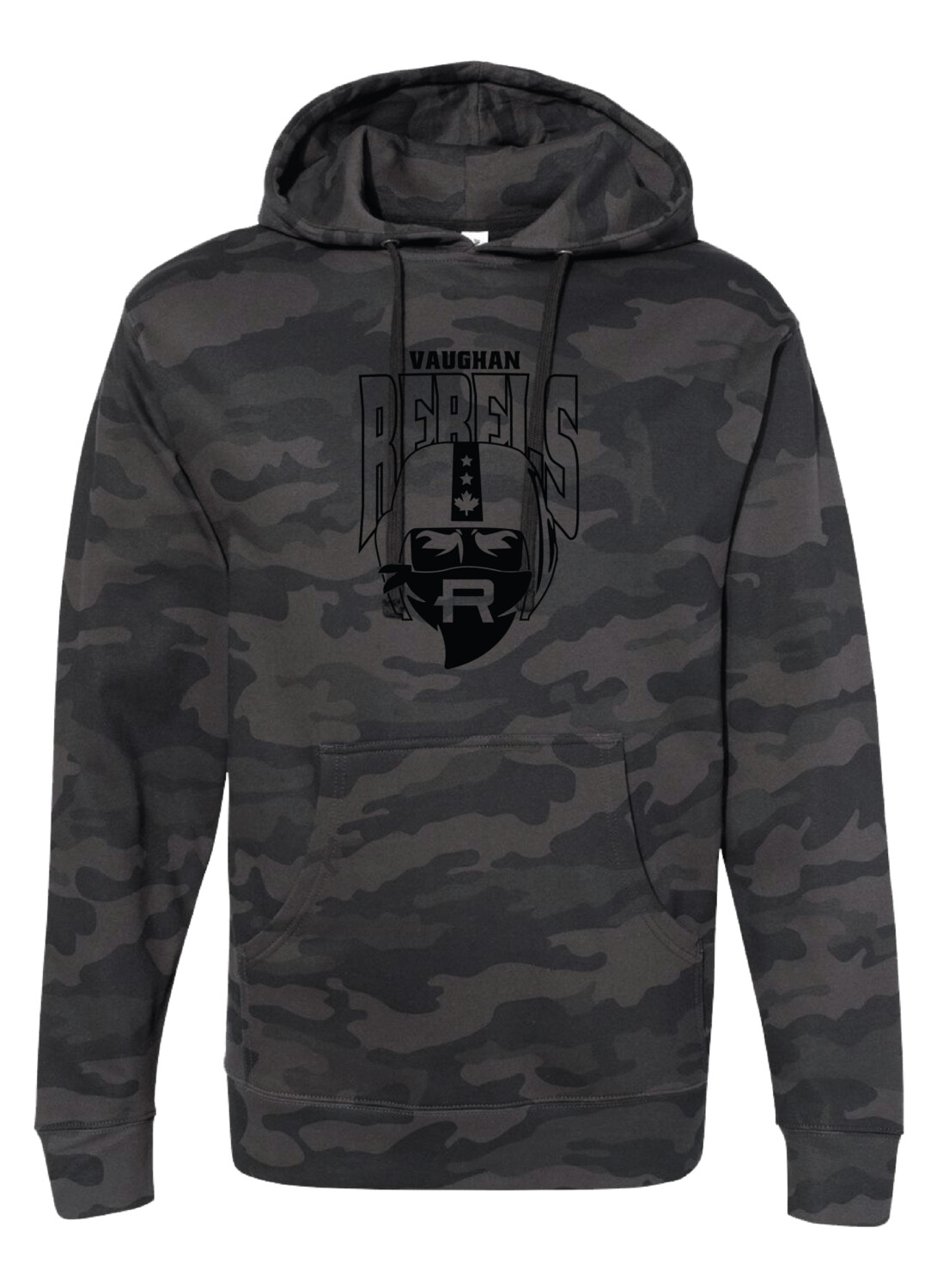 Black Camo Midweight Hooded Sweatshirt