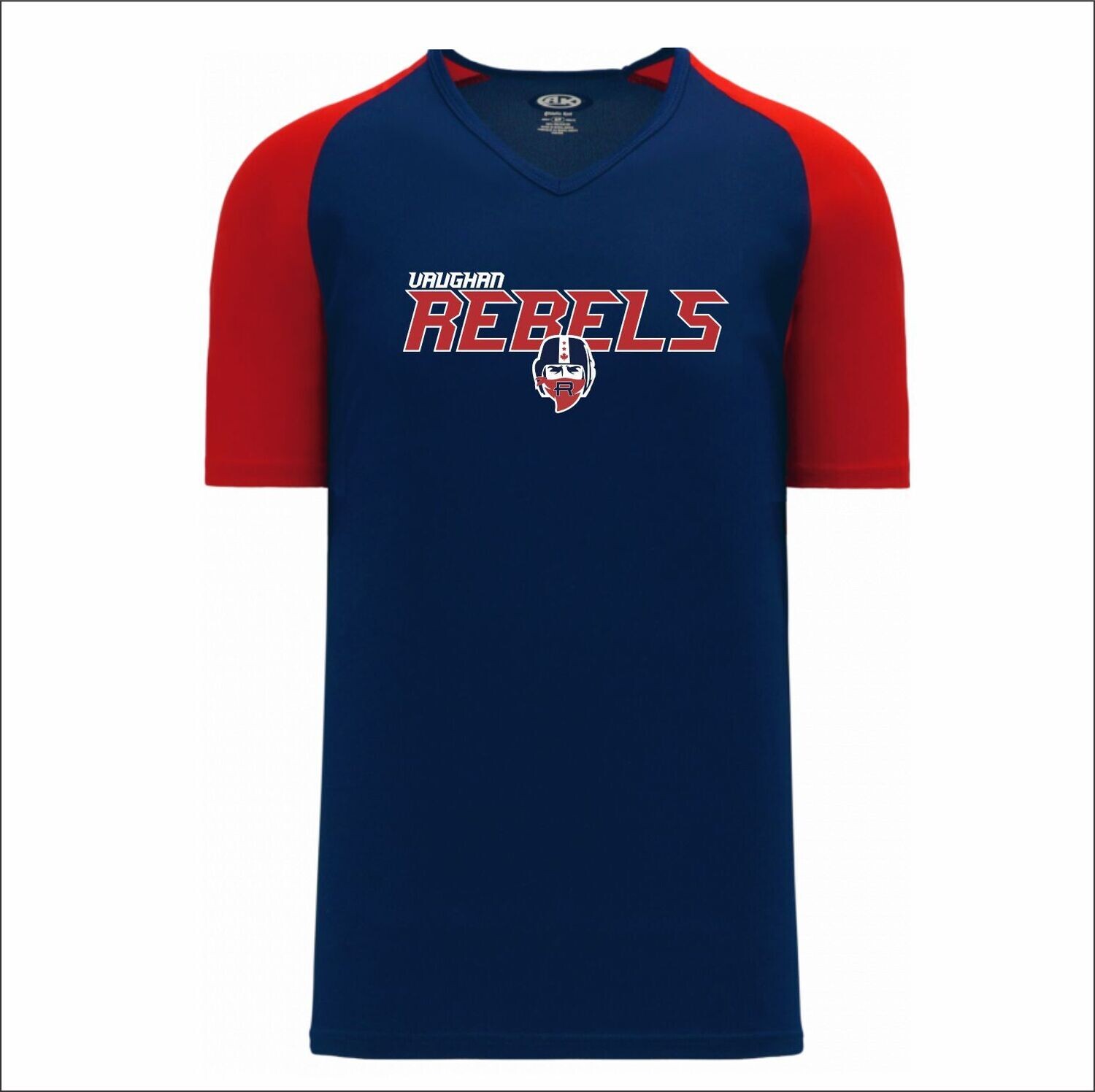 Navy  Red V-Neck Shirt