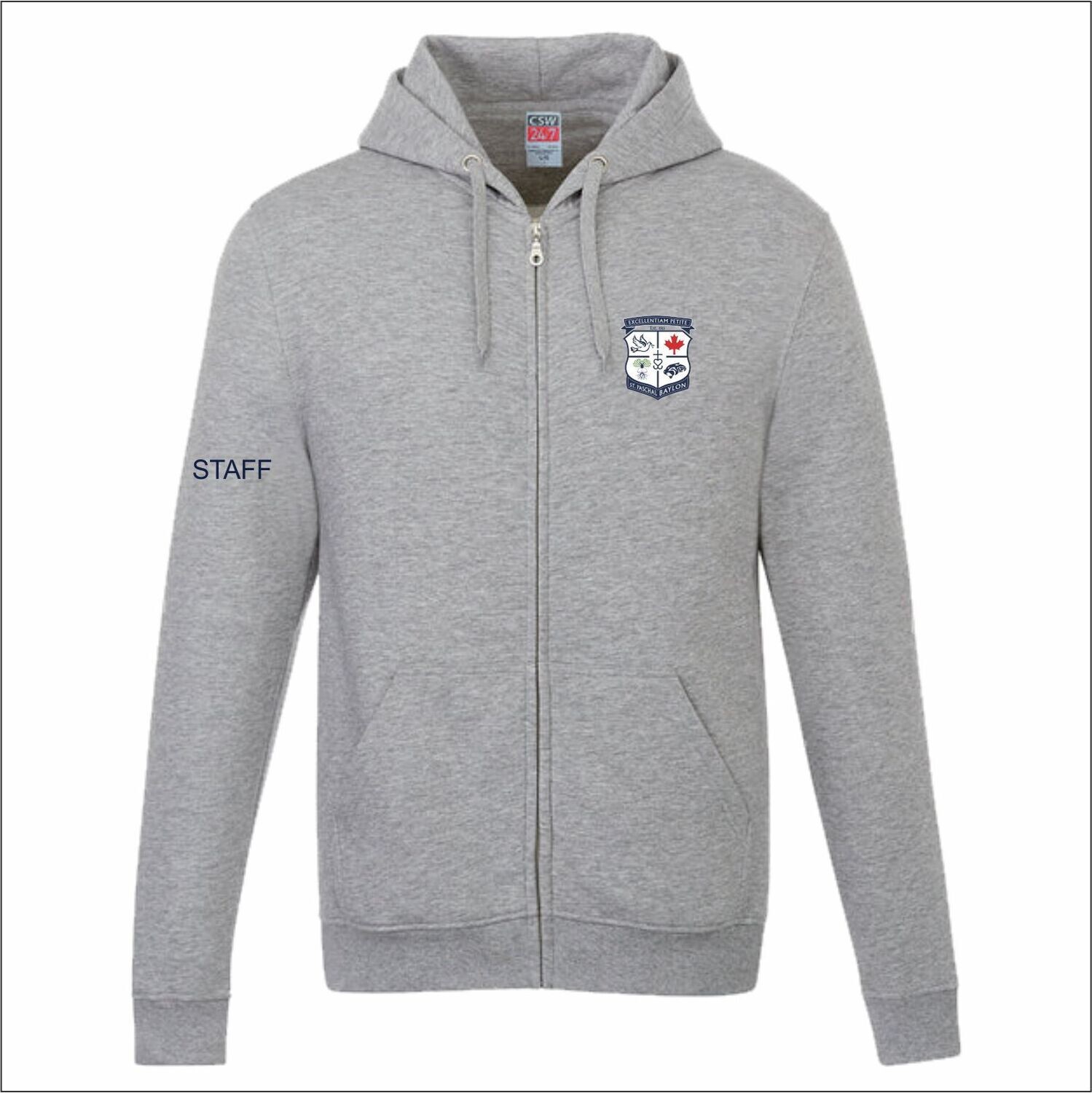 Grey  STAFF Zip Hoody