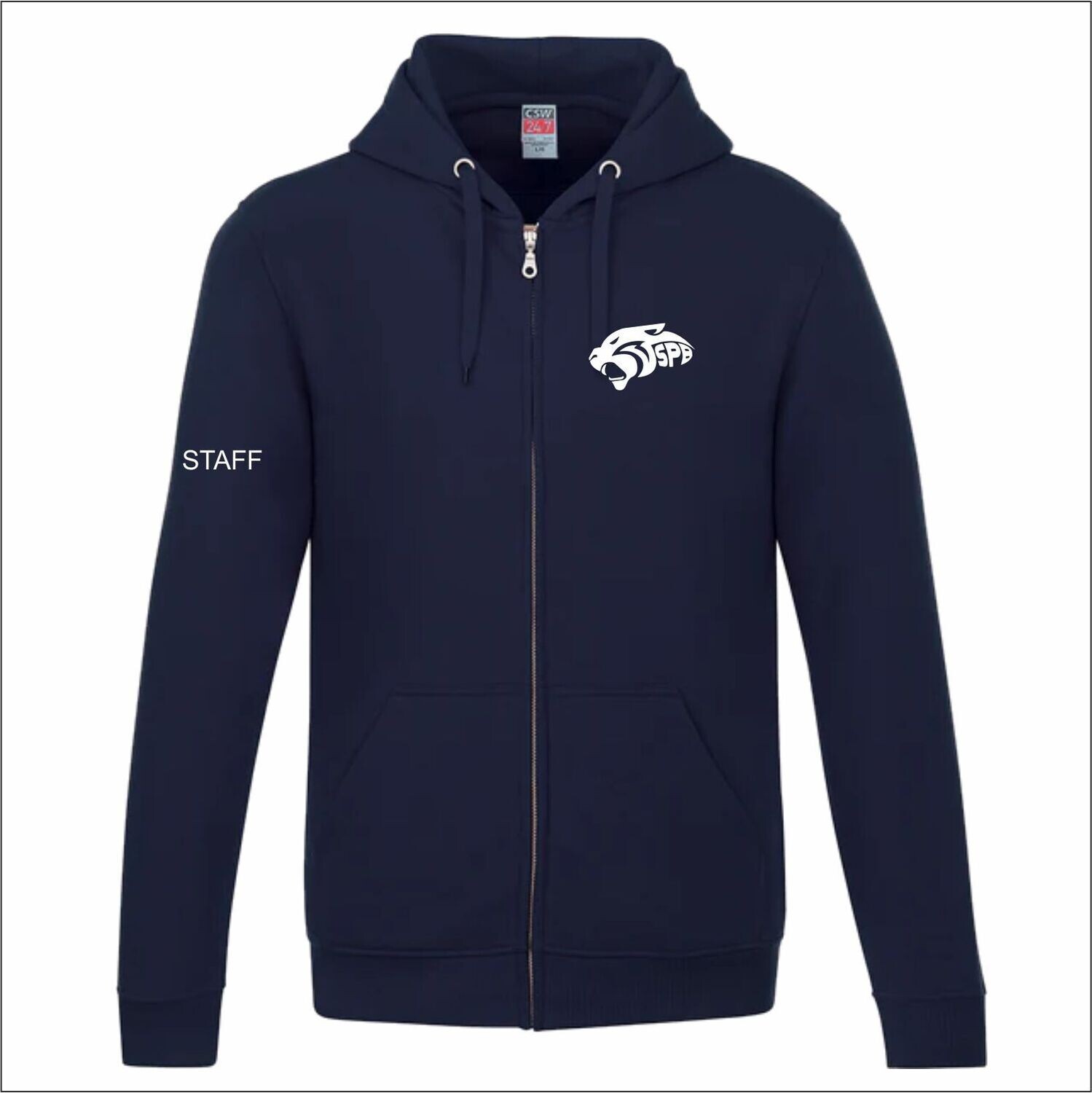 Navy STAFF SPRITWEAR Zip Hoody