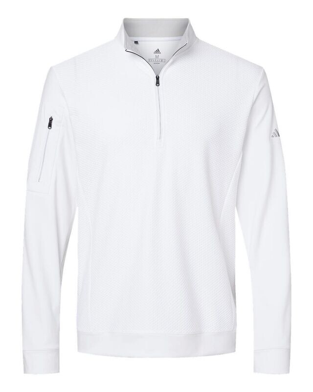 Adidas - Performance Textured Quarter-Zip Pullover