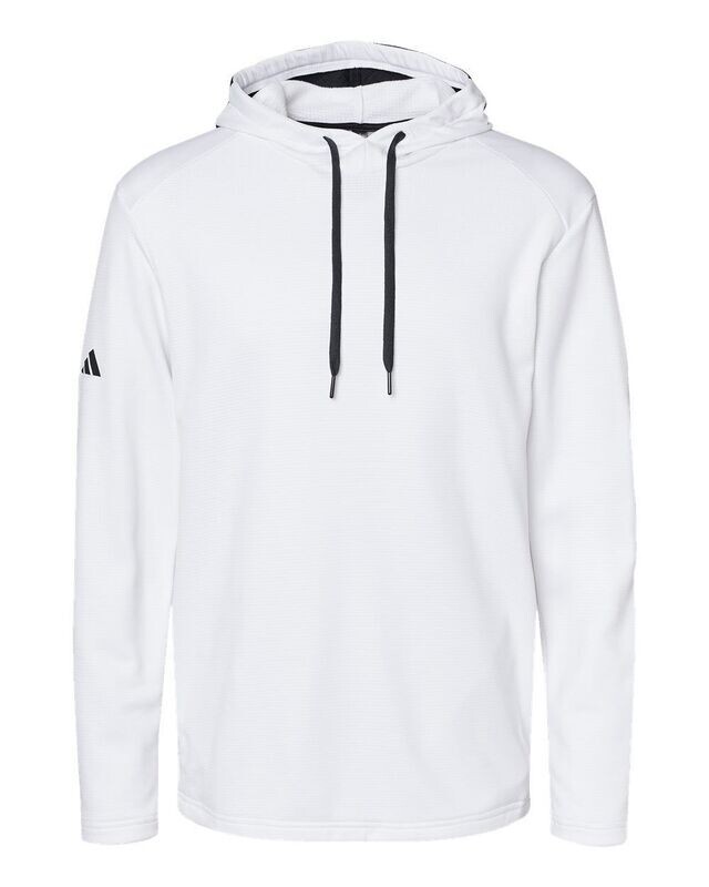 Adidas - Textured Mixed Media Hooded Sweatshirt