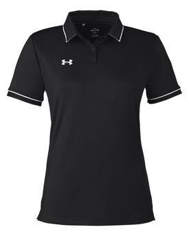 Under Armour - Ladies' Tipped Teams Performance Polo, Colours: Black/White