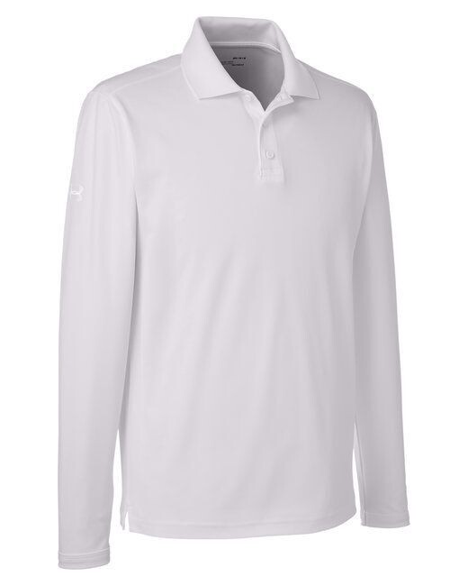 Under Armour - Men's Corporate Long-Sleeve Performance Polo, Colours: White