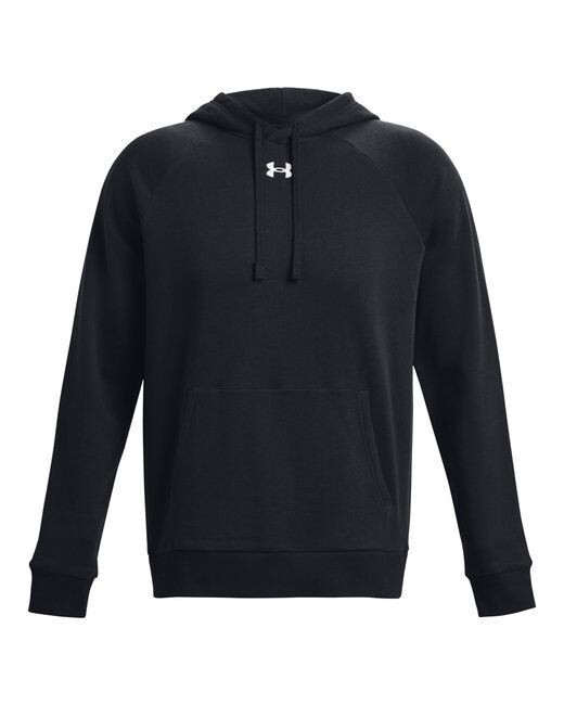 Under Armour - Men's Rival Fleece Hooded Sweatshirt, Colours: Black/White