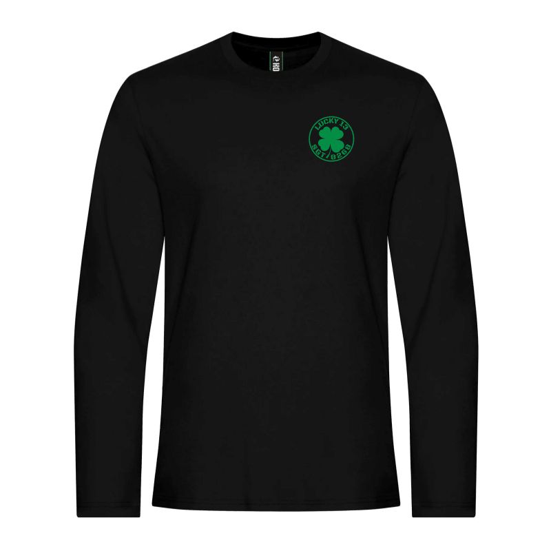 Black Long Sleeve Cotton T-Shirt