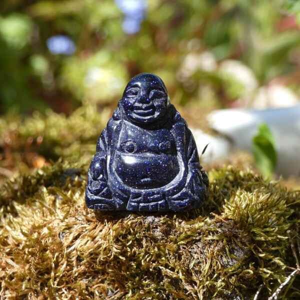 Blue Goldstone Pocket Buddha